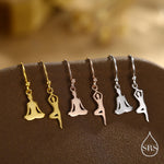 Mismatched Yoga Pose Hook Earrings