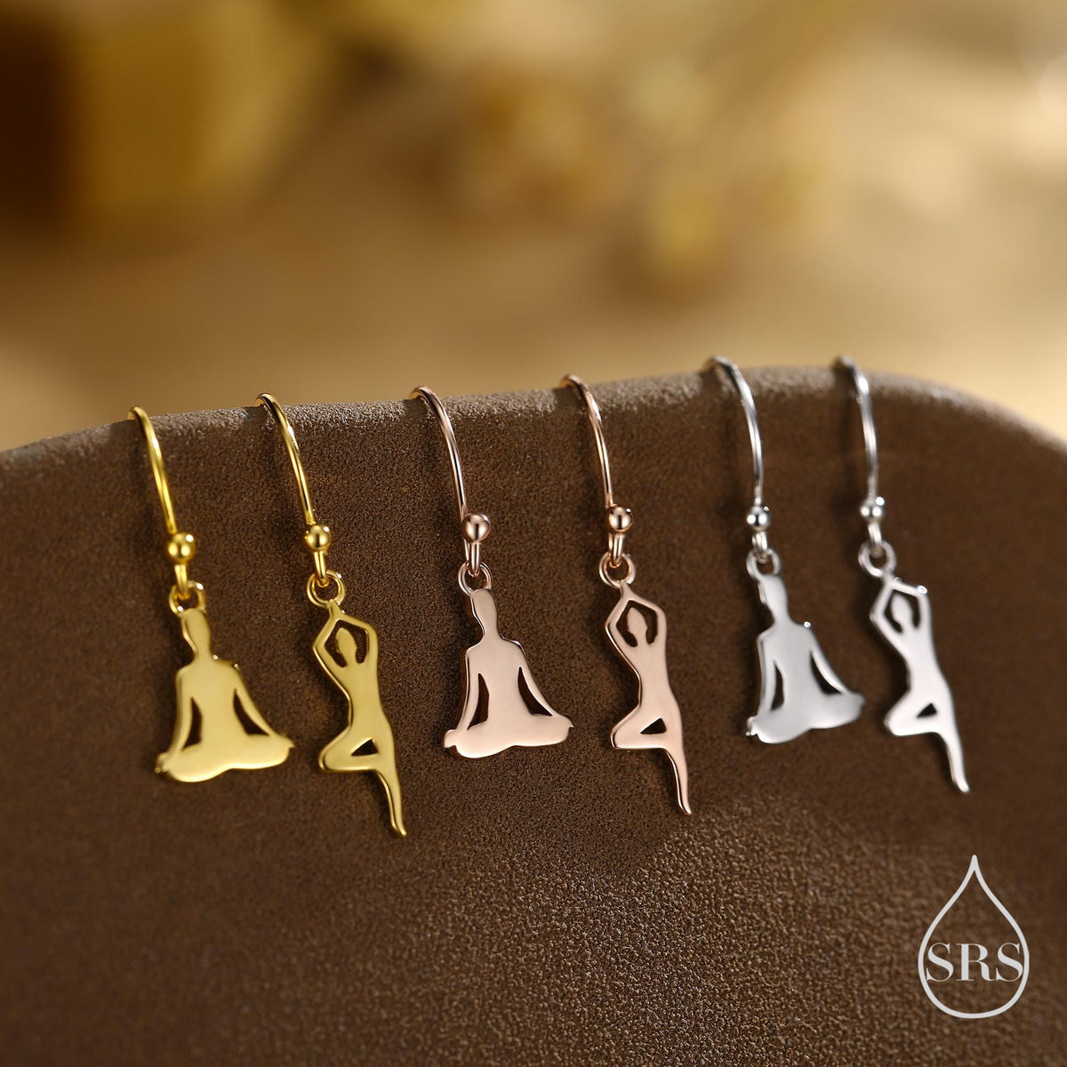 Mismatched Yoga Pose Hook Earrings