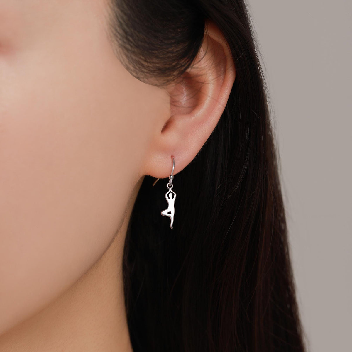 Mismatched Yoga Pose Hook Earrings