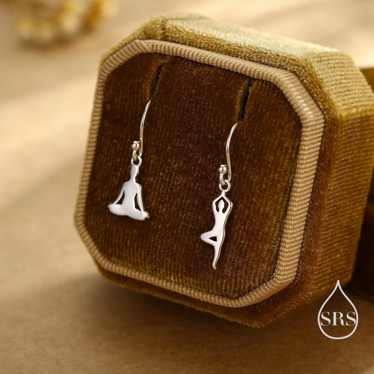 Mismatched Yoga Pose Hook Earrings