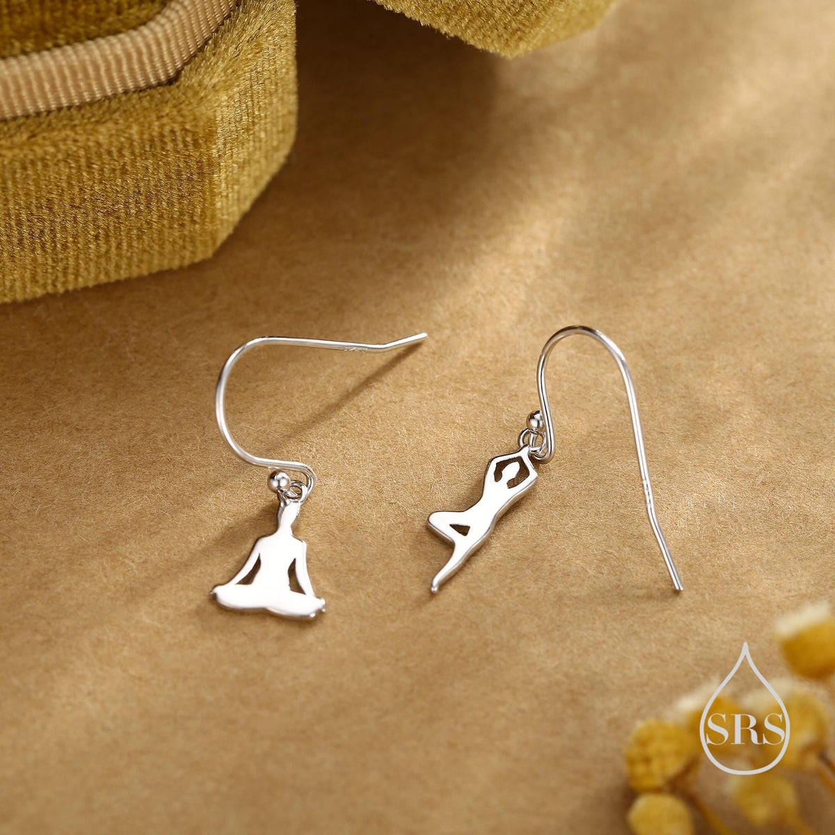 Mismatched Yoga Pose Hook Earrings