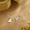 Mismatched Yoga Pose Drop Hook Earrings in Sterling Silver, in Silver or Gold or Rose Gold, Asymmetric Yoga Earrings, Meditation Earring