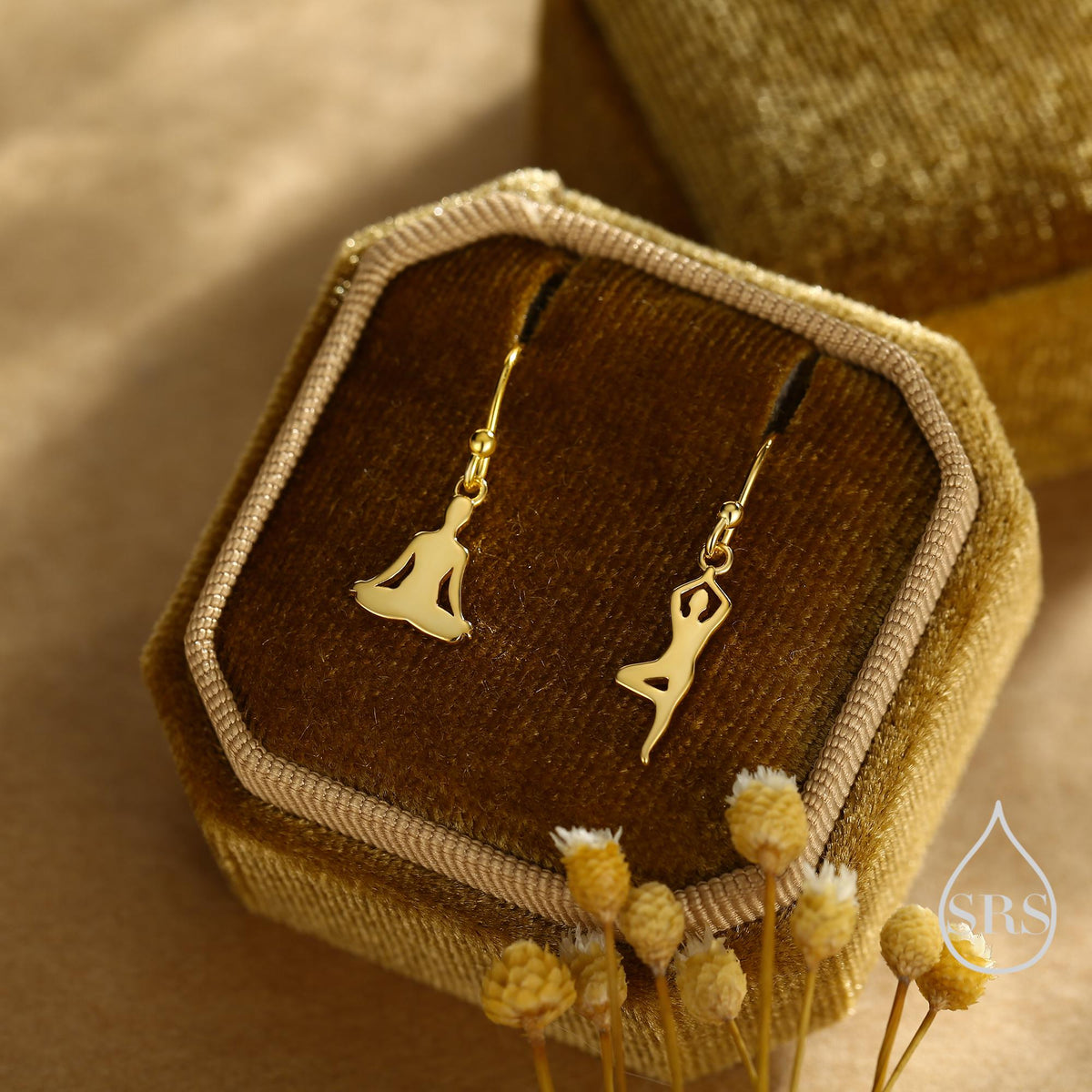 Mismatched Yoga Pose Hook Earrings