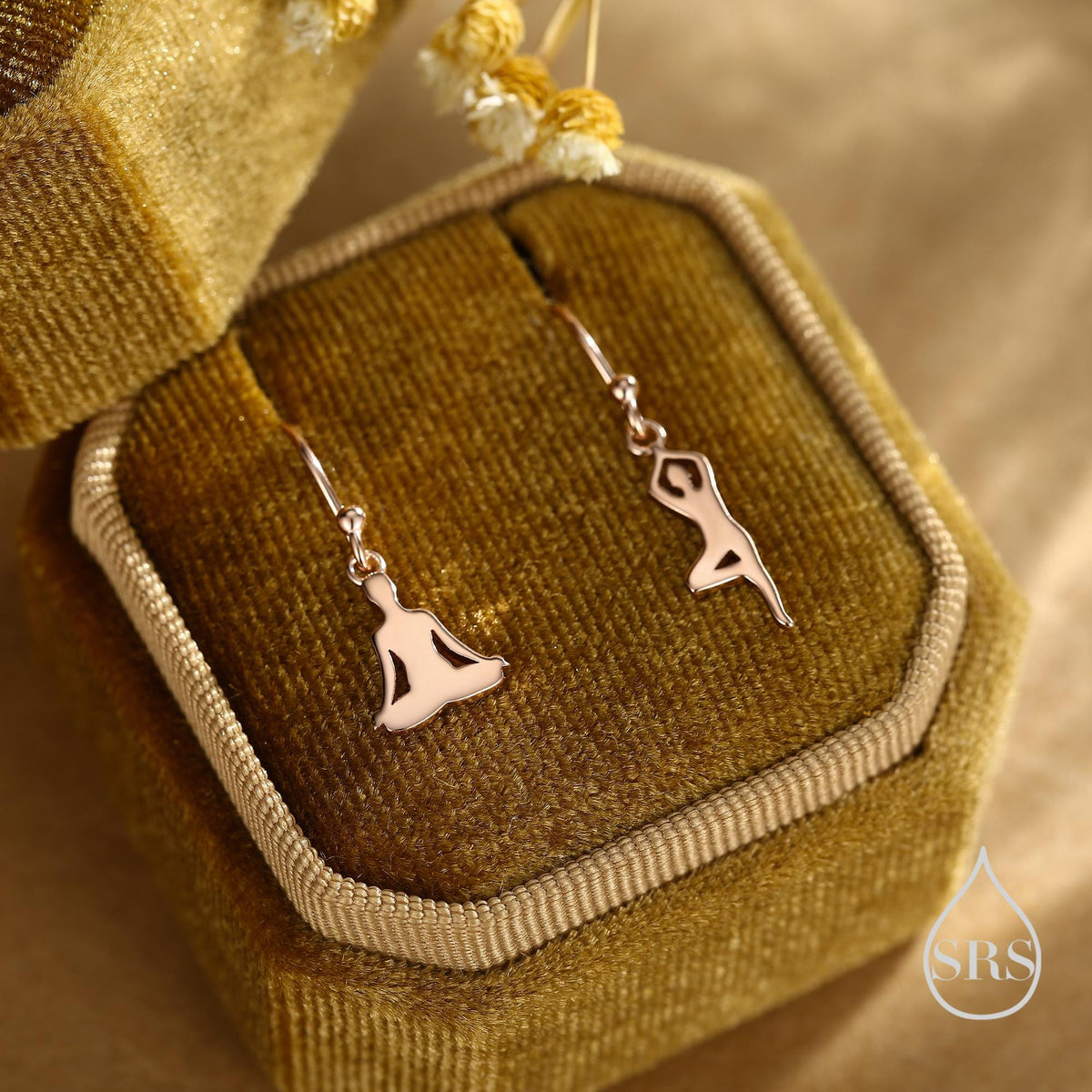 Mismatched Yoga Pose Hook Earrings