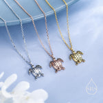 Tiny and Delicate Sea Turtle Pendant Necklace in Sterling Silver, Turtle Necklace, Silver or Gold or Rose Gold - Cute Quirky and Fun