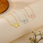 Tiny Highland Cow Pendant Necklace in Sterling Silver, Silver or Gold or Rose Gold Finish, Highland Cow Necklace, Scottish Jewellery