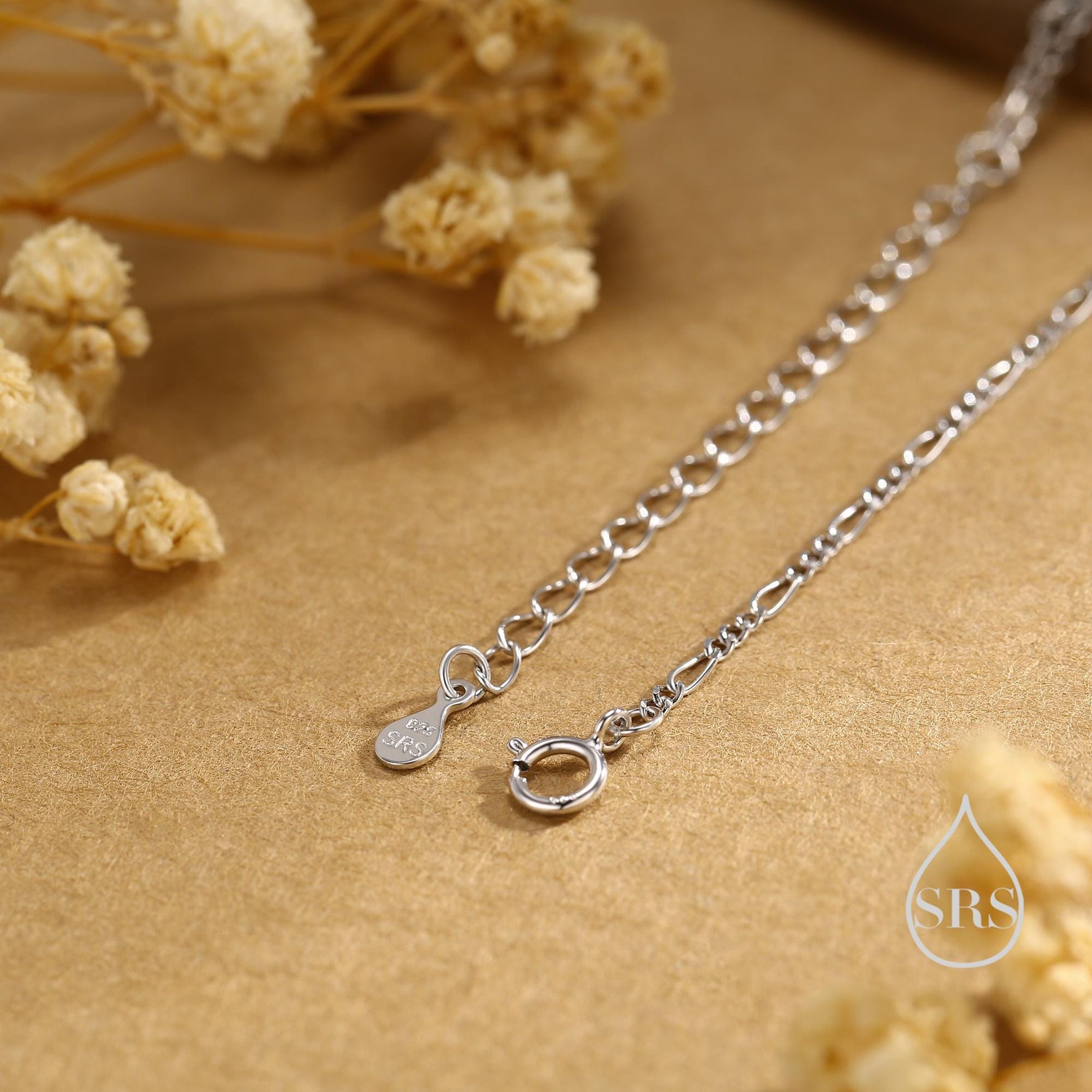 Pearl and Chain Choker Necklace in Sterling Silver, Geometric Design, Adjustable Length 16 inch to 18 inch, Pearl Necklace