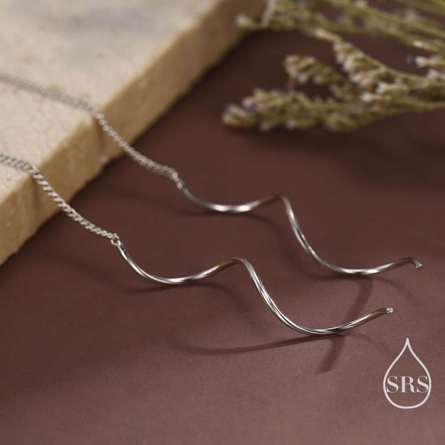 Sterling Silver Swirl Design Ear Threaders, Silver, Gold or Rose Gold, Delicate Spiral Earrings, Minimalist Threader Earrings