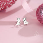 Tiny Quokka Stud Earrings in Sterling Silver, Silver or Gold, Australian Quokka Earrings, Cute Rodent Earrings, Mouse Earrings