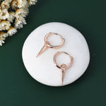 Sterling Silver Dainty Spike Hoop Earrings, Detachable Spike Charm Dangle Hoop Earrings, Silver or Gold or Rose Gold or Black