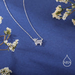 Tiny Highland Cow Pendant Necklace in Sterling Silver, Silver or Gold or Rose Gold Finish, Highland Cow Necklace, Scottish Jewellery