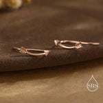 Minimalist Curved Arrow Crawler Earrings in Sterling Silver, Silver or Gold or Rose Gold, Minimalist Geometric, Arrowhead Ear Climbers