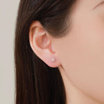 Snowflake Stud Earrings in Sterling Silver