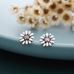 Oxidised Daisy Stud Earrings
