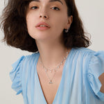 Whale Tail Pendant Necklace in Sterling Silver, Cute Whale Tail Necklace, Silver Whale Tail Necklace, Fish Tail Necklace