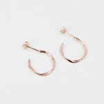 Sterling Silver Mobius Hoop Stud Earrings, Mobius Earrings, Circle Stud Earrings