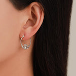 Sterling Silver Claddagh Hoop Earrings Earrings, Silver or Gold or Rose Gold, Dainty Irish Claddagh Hoop Earrings