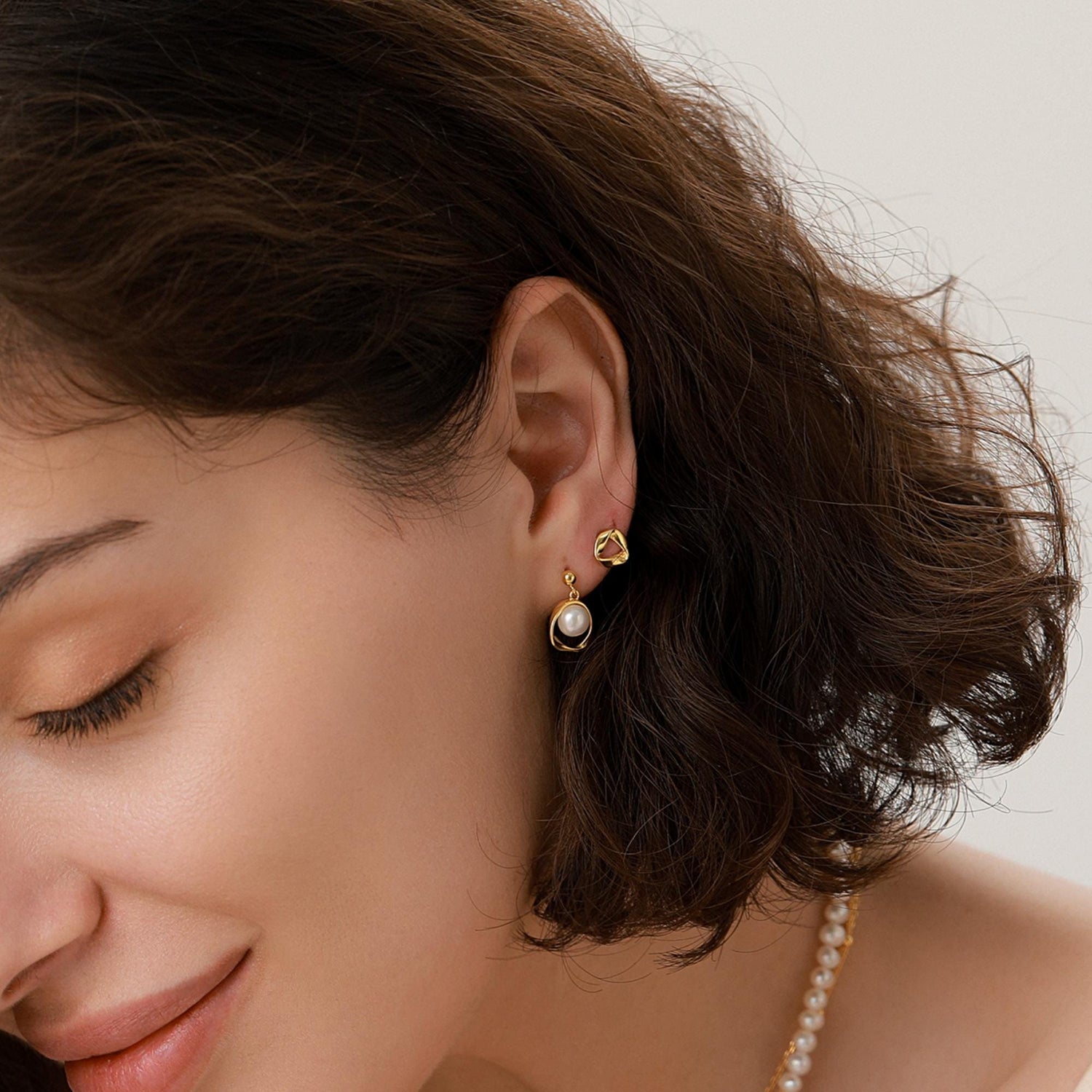 Tiny Mobius Strip Stud Earrings in Sterling Silver, Silver or Gold, Geometric Minimalist Design, Mobius Circle Stud, Tiny Stud