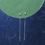 6cm Sterling Silver Minimal Ball Threader Earrings, Silver, 3mm ball, Minimal Box Chain Threader earrings