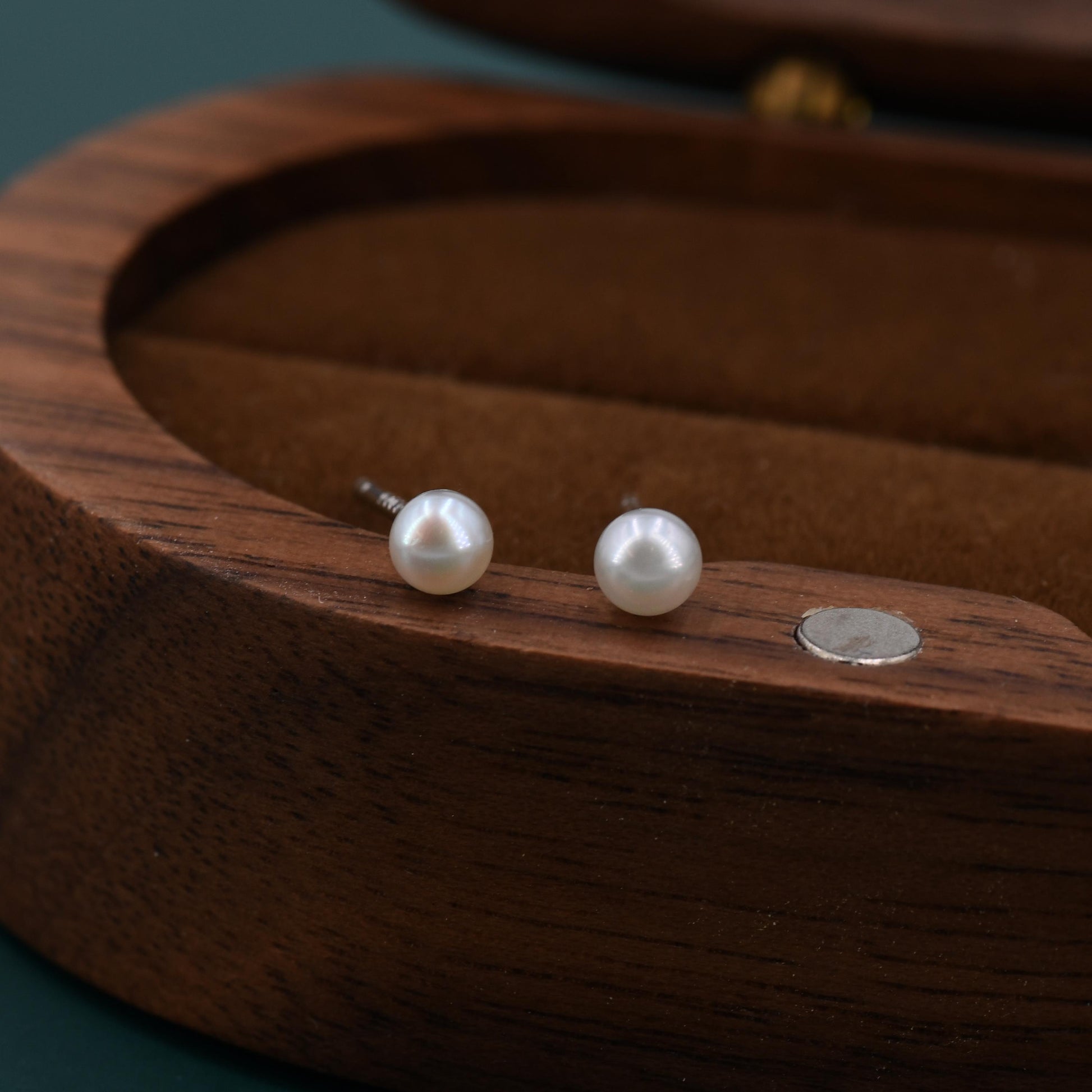 Extra Tiny Genuine Pearl Stud Earrings in Sterling Silver, 3mm Small Pearl Stud, Silver Pearl Earrings,