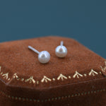Tiny Pearl Stud Earrings