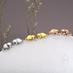 Opposum Stud Earrings in Sterling Silver, Silver or Gold or Rose Gold, Cute Opposum Mouse Earrings, Silver Rodent Earrings