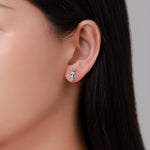 Mismatched Scuba Diver & Manta Ray Stud Earrings in Sterling Silver – Ocean Inspired Asymmetric Earrings, Minimalist Sea Life Jewellery