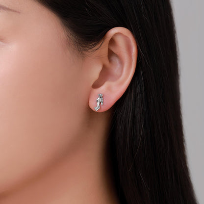 Tiny Scuba Diver Stud Earrings in Sterling Silver, Silver Gold or Rose Gold, Diving Jewellery, Scuba Earrings, Ocean Earrings