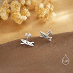 Kayak Boat Stud Earrings in Sterling Silver, Silver Gold or Rose Gold, Ocean Earrings, Boat Stud, Hobby Jewellery