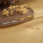 Minimalist Wave Crawler Earrings in Sterling Silver, Silver, Gold or Rose Gold, Minimalist Geometric, Ear Climbers