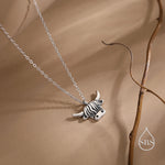 Oxidised Sterling Silver Highland Cow Pendant Necklace, Silver, Gold or Rose Gold Finish, Delicate Highland Cow Necklace, Scottish Jewellery
