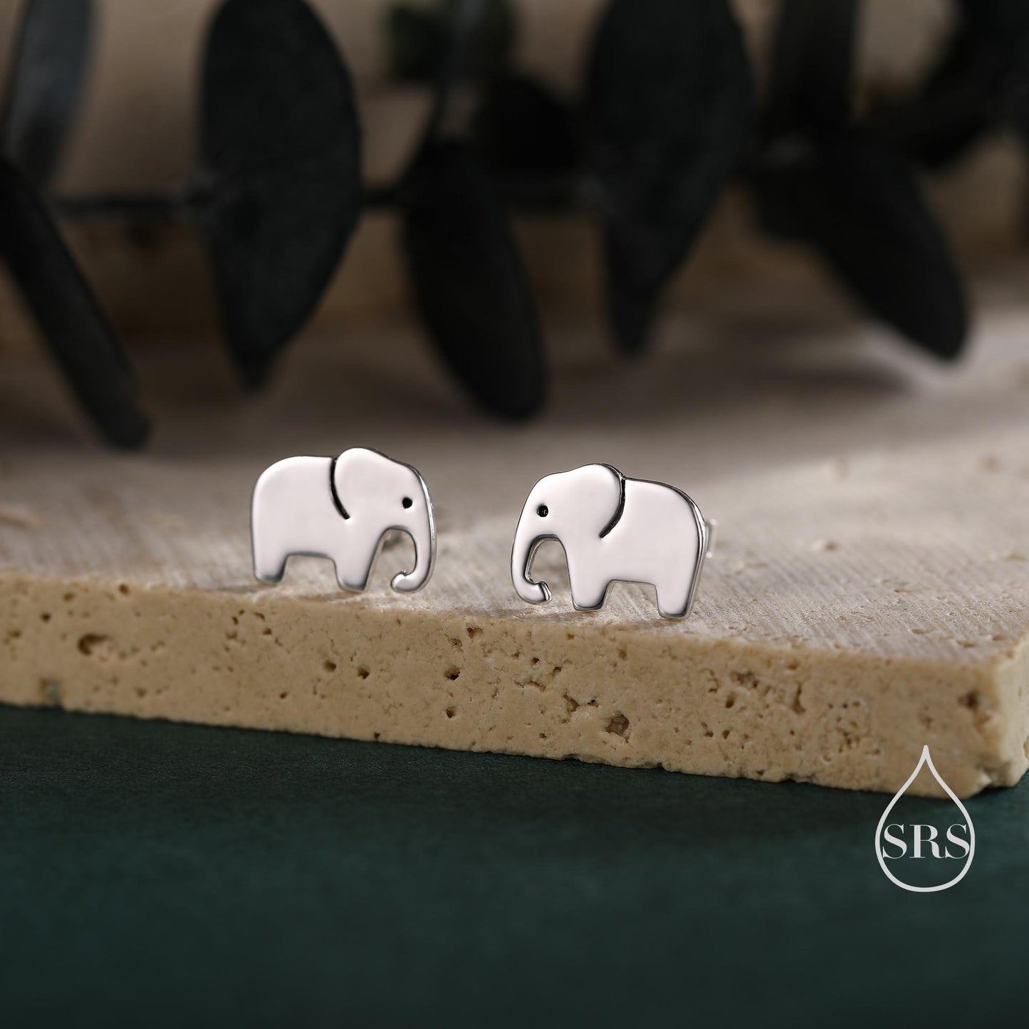 Elephant Stud Earrings in Sterling Silver, Cute Fun Quirky Animal Jewellery, Jewelry Gift for Her, Animal Lover, Safari Nature Inspired