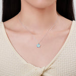 Sterling Silver Tiny Dainty Forget-me-not Flower Pendant Necklace, Flower Necklace, Small Forget-me-not Necklace, Forget me not Jewellery