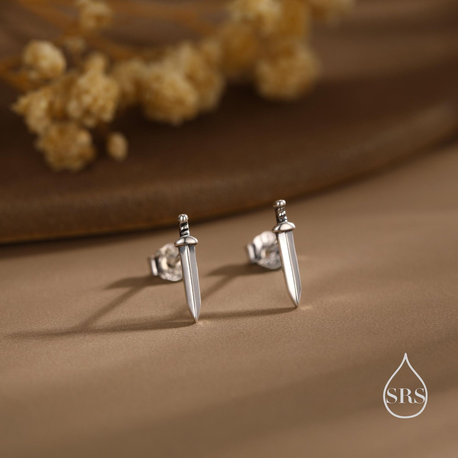 Tiny Dagger Sword Stud Earrings in Sterling Silver - Gold, Silver, or Rose Gold - Stacking Earrings - Ear Stacks