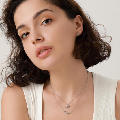 Robin Bird Pendant Necklace in Sterling Silver, Silver Animal Pendant, Nature Inspired Jewellery, Bird Necklace