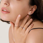 Amethyst Purple Marquise CZ Infinity Ring in Sterling Silver, Skinny Marquise Ring US 5 - 8