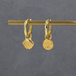 Sterling Silver Mismatched Shell Huggie Hoops, Silver, Gold or Rose Gold, Detachable Cute Asymmetric Shell Hoop Earrings,
