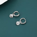 Sterling Silver Mismatched Shell Huggie Hoops, Silver, Gold or Rose Gold, Detachable Cute Asymmetric Shell Hoop Earrings,