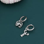 Mismatched Crab and Lobster Huggie Hoop Earrings in Sterling Silver, Silver or Gold or Rose Gold, Asymmetric Lobster and Crab Hoop Earrings