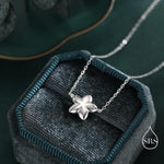 Sterling Silver Forget-me-not Flower Pendant Necklace, Flower Necklace, Extra Small Forget-me-not Necklace, Forget me not Jewellery