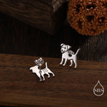 Tiny Jack Russell Dog Stud Earrings in Sterling Silver, Puppy Earrings, Silver, Gold or Rose Gold, Nature Inspired Pet Animal Earrings