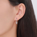 Sterling Silver Mismatched Sea Turtle and Starfish Huggie Hoops, Silver, Gold or Rose Gold, Detachable Turtle and Sea Star Hoop Earrings