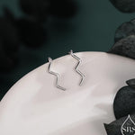 Zigzag Wave Crawler Earrings in Sterling Silver, Silver or Gold or Rose Gold, Minimalist Geometric, Ear Climbers