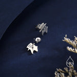 The Plague Doctor Stud Earrings in Sterling Silver, Silver Gold or Rose Gold, Fun and Quirky Gothic Inspired Jewellery