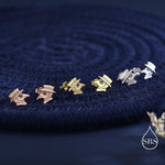 The Plague Doctor Stud Earrings in Sterling Silver, Silver Gold or Rose Gold, Fun and Quirky Gothic Inspired Jewellery