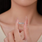Baguette CZ Cluster Ring in Sterling Silver, Silver or Gold, Organic Shape CZ Ring, US 5 - 8