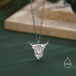 Highland Cow Pendant Necklace