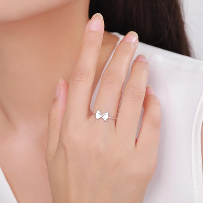 Sterling Silver Farfalle Pasta Ring, Silver or Gold Finish Adjustable Size, Food Jewellery, Pasta Ring, Fun and Quirky Design