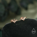 Extra Tiny Pterosaurs Flying Dinosaur 18G Screw Back in Sterling Silver