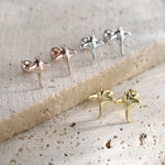 Sterling Silver Manta Ray 18G Screw Back Earrings, Silver, Animal Earrings